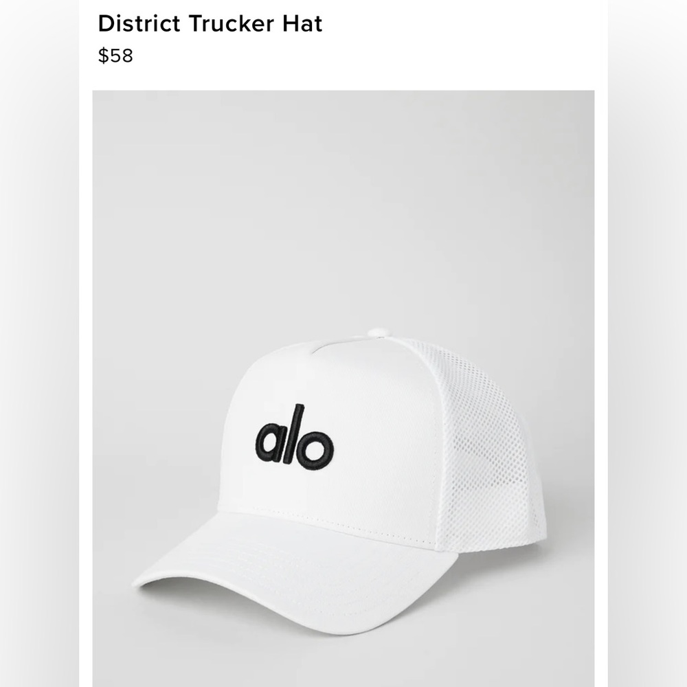LIKE NEW ALO DISTRICT TRUCKER HAT